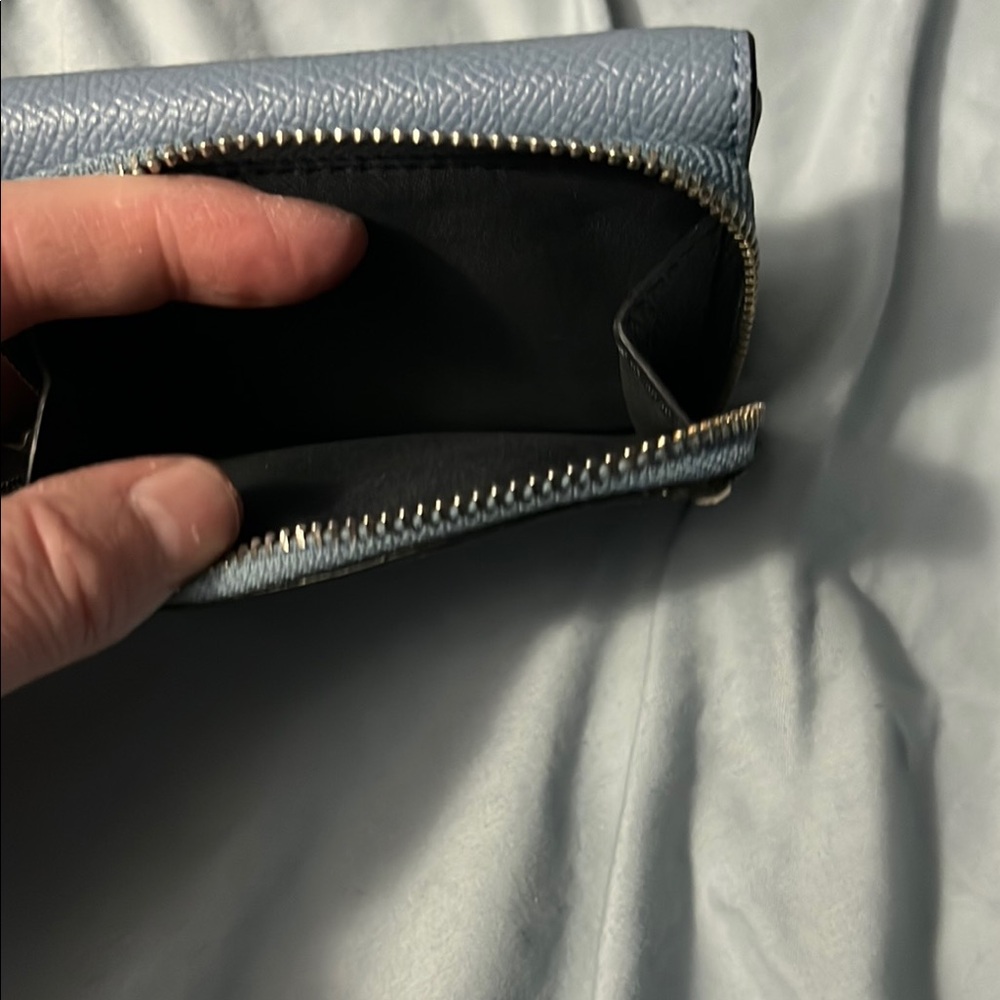 Coach Blue Leather Wallet - Picture 4 of 8